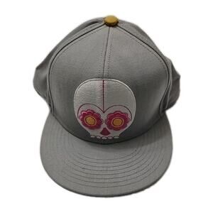 Hellatight Cavalera Fitted Cap Grey Shiny Sugar Skull Embroidered Logo